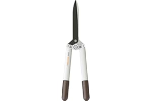 Fiskars Cisaille à haie HS53 pour tailler les haies et les arbustes, Longueur : 54,4 cm, Poids: 610 g, Blanc/Orange, FiberComp/Acier, Light, 1026931
