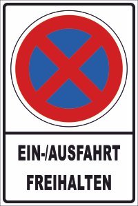 € 9,90 Ein Ausfahrt Schild Schilder 152 Ein Ausfahrt 295cm 20cm 2mm