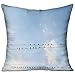 Produktbild tgyew Animal Swallows Sitting On Power Cord Relaxing Tranquil Spring Day Clear Sky Light Blue Black White House Decor Throw Pillow Cover 18" X 18"inch Double Side Print
