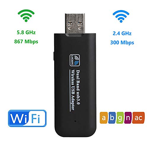 EU World Realtek RTL8812BU USB WiFi Adaptateur USB3.0 Nano 1200Mbps 5.8GHz 2.4GHz Dual Band Borne WiFi AC1200 802.11 abgn AC Disponible pour Le Kali Linux Ubuntu Windows 10/8/7/Vista Mac