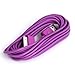 Price comparison product image iSOUL® 3M Metres 10 Feets USB Data Sync (Data Transfer) Charging Cable Charger Cord Lead Comaptible with Apple iPhone 4, 4S, 3G, 3GS,2G, 2GS, iPad 1st 2nd 3rd Generation & iPod touch 2 3 4, iPod nano 5th / 6th gen and Previous Apple Models - Extra Long 30 Pin Dock Connector to USB Cable - Purple