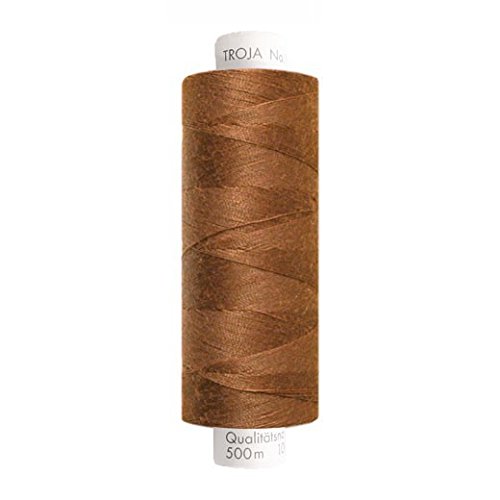 Universal-Nähgarn Troja, 500 m, 100% Polyester, braun