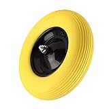  4.80/4.00-8 PU Schubkarrenrad Stahlfelge mit Achse Pannensicher Rad Vollgummi