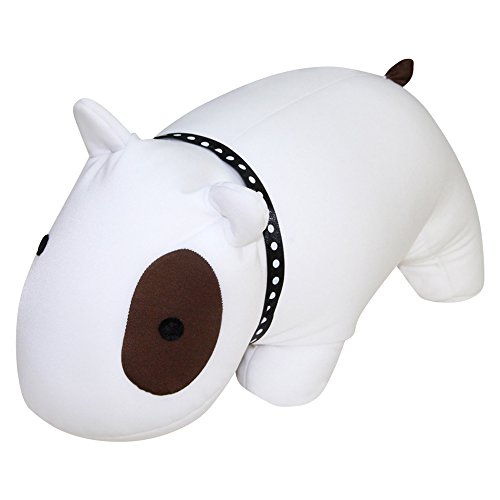 Relaxkissen Dogge Mikroperlen, weiß, 35x15cm, super stylisch und süß