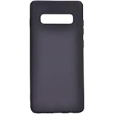 Aksesuarcim Samsung Galaxy S10 ile Uyumlu Kılıfı Silikon Pastel Renkli Mat Esnek İnce Kapak Prem Siyah