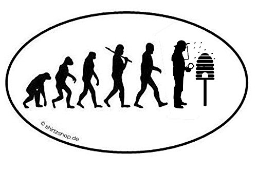 Imker Honig Bienen Bienenzüchter Evolution Aufkleber Autoaufkleber Sticker Vinylaufkleber Decal