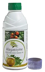 Alagaezyme Neem Oil Pure Organic Clean Concentrate Cold Pressed for Spray On Plants Water Soluble for Garden and lawns with Free Measuring Cup (250ml)