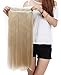 S-noilite Fashion 26 Inches (66cm) Half Full Head One Piece 5clips Clip in Hair Extensions Long Straight Extension(Ash Blonde)