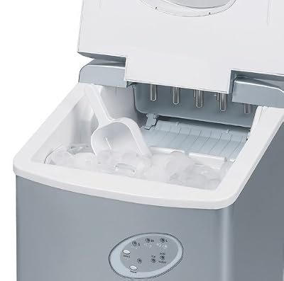 ThinkGizmos Machine à glaçons – Machine à glaçons sur plan de travail – Nouveau modèle compact – Sans plomberie – Rendement 15kg/24H