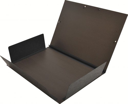 Clairefontaine 48015C Zeichenmappe Kraft mit Gummizug und 3 Innenklappen, DIN A3+ 32×45 cm, Schwarz - 2