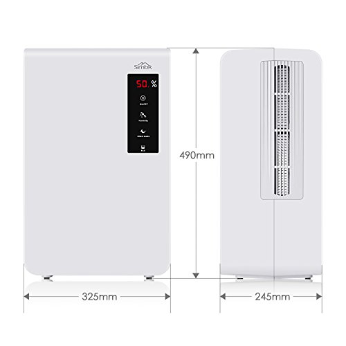 SIMBR Luftentfeuchter 1.5L/Tag mit 3L Wassertank 150W Für Räume bis 35 m², Weiß - 2