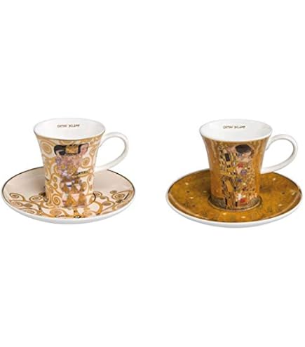 Vintage Goebel Artis Orbis LE Gustav Klimt The Kiss Porcelain Cup & Tray Set