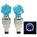 Produktbild 2 x Würfel in blau / Ventilkappen mit blauem LED Licht Rad Reifen Lights für Auto / Motorrad / Fahrrad