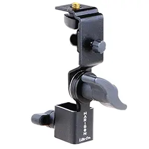 HARISON Umbrella Clamp/Lite On/Bracket for Flash/Accepts Hot Shoe/Speed-lite Accessory/All-Metal clamp for Photography