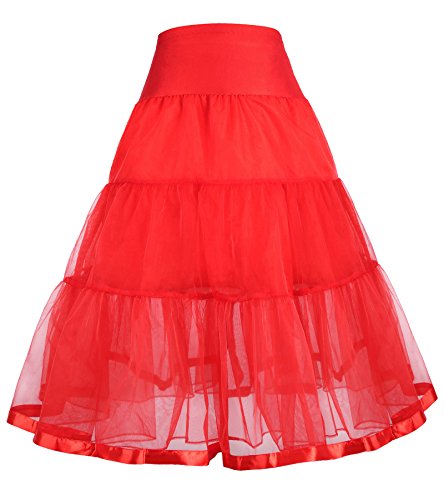 GRACE KARIN Fille Crinoline Jupon en Style de Rétro Vintage Longue Jupon de Haute Taille Élastique pour 1~3 Ans FR10480-3