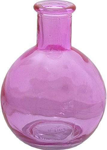 3er Set Dekoflaschen pink sortiert, 8 x 10 cm, Glasflasche, Flasche, Vase, Tischdeko - 4