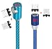 Produktbild 2 Pack / 3ft + 6ft L Form USB 2.0 Nylon geflochtenes magnetisches Ladekabel 2 IOS-Anschluss und 2 Micro-USB-Stecker kompatibel Sowohl Android-Smartphone als auch i-Produkt