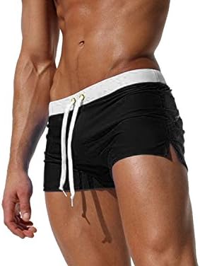Fowater Mens Swimming Trunks Swim Shorts Swimwear Beach Pants with Pockets