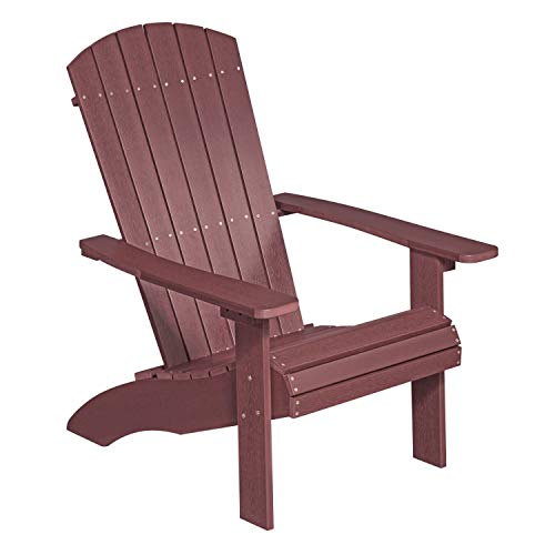 NEG Design Adirondack Stuhl Marcy (rot-braun) Westport-Chair/Sessel aus Polywood-Kunststoff (Holzoptik, wetterfest, UV- und farbbeständig)