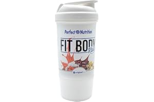 PERFECT NUTRITION Rc Ocio Mezclador de Proteínas/Batidos Fitnet Vaso - Botella Shaker Coctelera 600ml, Bebidas de Fitness, Smoothies (Libre de BPA) con medidor en ml y oz
