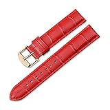 iStrap 14mm Uhrenarmband Lederarmband Alligator Korn Echtleder Ersatz Smart Uhr Armband 12mm-20mm für Studenten für Männer für Frauen