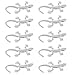 Price comparison product image SODIAL 10 pcs of silvery metal 3D wall gecko shape Adhesive badge decal sticker