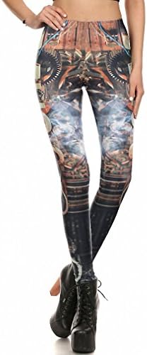 Leggings Women Mechanical Print Leggins Workout Women Fitness Rocking Sound Pants WM-KDK-72005 M
