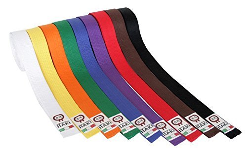Itaki Cintura Colorata per Arti Marziali Art. 20 (Giallo, 1: Lunghezza 220 cm)