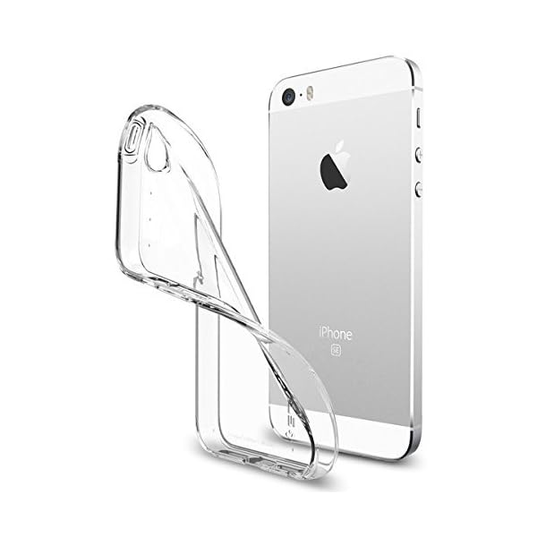 iPhone SE Hülle, Spigen® iPhone 5S/5/SE Hülle [Liquid Air] Soft Silikon [Crystal Clear] Luftpolster-Technologie Transparent Handyhülle - Soft Flex Premium-TPU Durchsichtige Schutzhülle für iPhone 5S & iPhone 5 & iPhone SE - Crystal Clear (041CS20247) – Bild 4