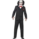 Horror película Disfraz Saw Disfraz con máscara M 48/50 Killer Horror Disfraz muñeca suicidas Disfraz Thriller película Halloween Disfraz Disfraz Monster Halloween Disfraces Hombre Espeluznante