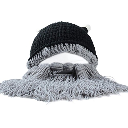 Kolylong® Men Women Kids Funny Costume Cool Beard Wig Hats Handmade Knit Warm Winter Caps (Grey) reviews Kolylong® Men Women Kids Funny Costume Cool Beard Wig Hats Handmade Knit Warm Winter Caps (Grey)