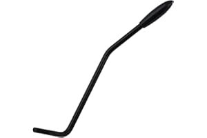 Musiclily Pro 4,8mm Filettatura Leva Tremolo Arm in Acciaio per Chitarra Elettrica tipo Import Strat, Nero con Tappo Nero