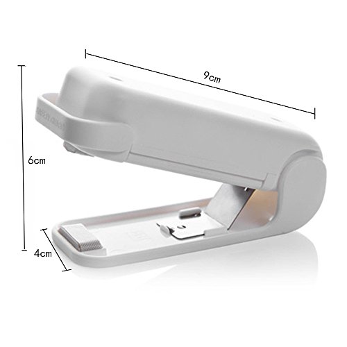 Luniquz Mini Sealer Hand Folienschweißgerät Haushalt portabel tragbar Tüten Verschweißer für Plastik Verpackung von Snack, Süßigkeiten, Lebensmittel – weiß - 2