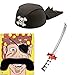 Produktbild Style Wise Fashion Piraten-Kostüm, aufblasbares Schwert Bandana Augenklappe Schnurrbart Set Gr. onesize, Pirates Accessory Set