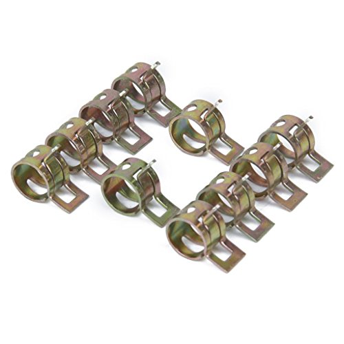TOOGOO(R) 10 x Federklemme Kraftstoffschlauch Linie Wasser Rohr Luft Rohrschellen Fastener ? Durchmesser 14 mm
