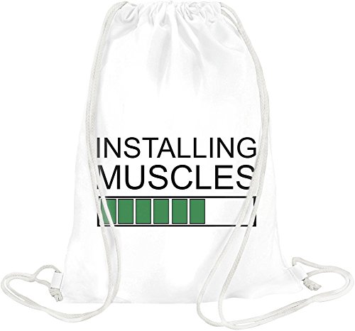 Preisvergleich Produktbild Installing Muscles Slogan Drawstring bag