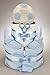 Baby Boy Two Tier Nappy Cake with My First Football New Born Baby Shower Gift