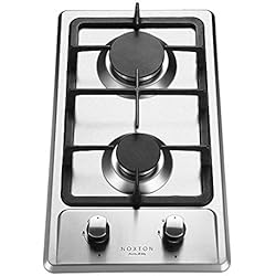 NOXTON Plaque de Cuisson à Gaz Table de Cuisson Gaz en acier inoxydable GPL KIT FFD 4 Feux [Classe énergétique A+]