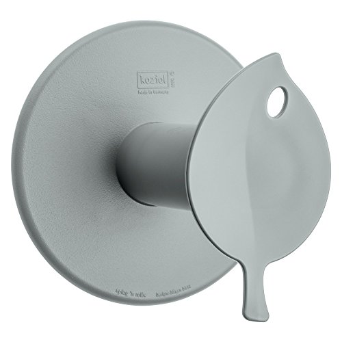 koziol WC-Rollenhalter Sense, Bio-Kunststoff, solid cool grey, 13 x 12,7 x 12,7 cm