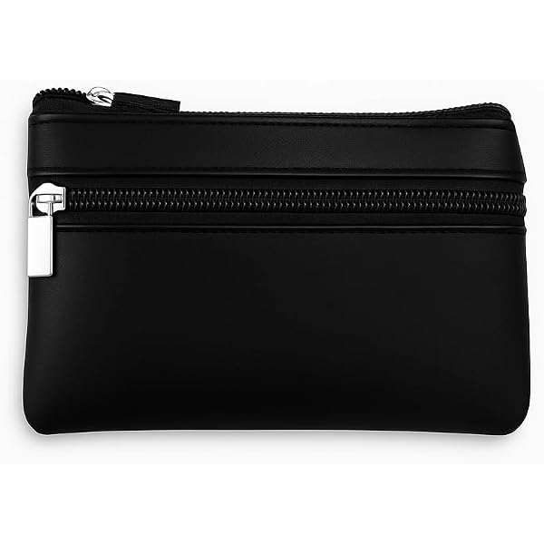 portamonete in pelle portachiavi portafoglio multi zip - Italy