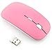 Produktbild Saxonia Funk Maus Optische Wireless Mouse flach 3 Tasten mit USB 2.4 GHz Empfänger Rosa