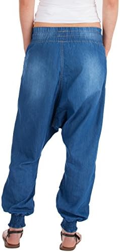 Fraternel women's harem trousers jeans relaxed loose