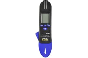 Arctic Hayes 3 in 1 Thermometer, Infrared, Probe or Clamp, Less than 1 Second Response Time, Max/Min Record, Data Hold, Automatic Power Off, Blue