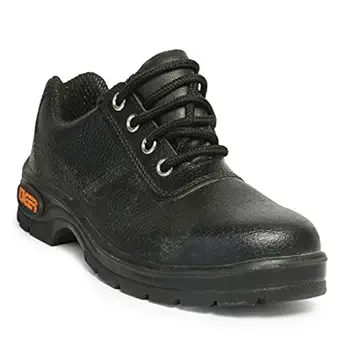 Tiger Men's Low Ankle Lorex Steel Toe Safety Shoes (Size 6 UK, Black, Leather)