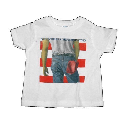 Headline Bruce Springsteen Born In The Usa White Toddler Tee (3T)