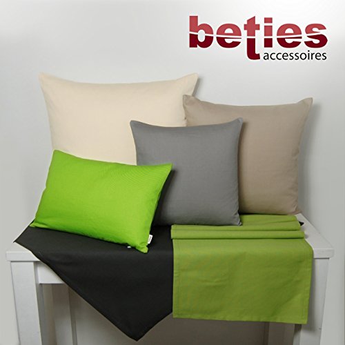 beties Farbenspiel Mitteldecke ca. 80×80 cm in interessanter Größen- und Farbauswahl 100% Baumwolle für eine fröhlich Stimmung Uni Farbe (platin) - 4