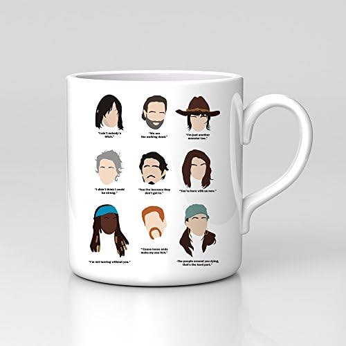 Kituout Mugs Rick Grimes The Walking Dead Last Words Suck My Nuts Fan Art Mug Home Coffee Tea
