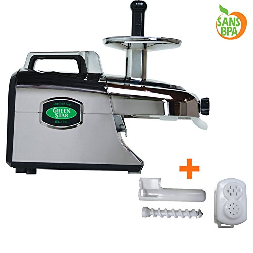 Tribest - Extracteur de Jus - GreenStar Elite Chromé - Pack avec accessoires