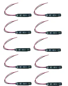 LipiWorld CCTV Camera Mic Microphone Mini Spy Audio Sound Voice Pickup Mic Microphone with Bare Wire Line for CCTV Camera Microphone Surveillance Device (Pack-10)