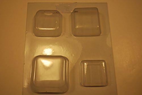 PVC Mould Plain Tablets largest 6cm square by 2cm deep for soap, chocolate, candy or plaster